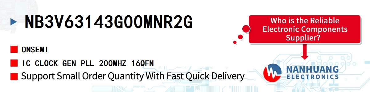 NB3V63143G00MNR2G onsemi IC CLOCK GEN PLL 200MHZ 16QFN