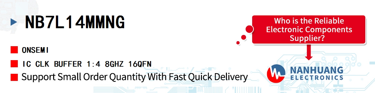 NB7L14MMNG onsemi IC CLK BUFFER 1:4 8GHZ 16QFN