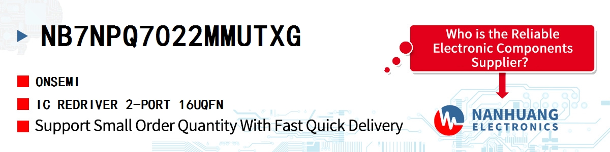NB7NPQ7022MMUTXG onsemi IC REDRIVER 2-PORT 16UQFN