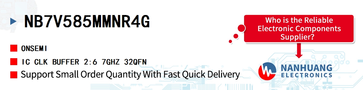 NB7V585MMNR4G onsemi IC CLK BUFFER 2:6 7GHZ 32QFN