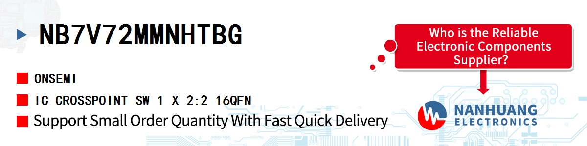 NB7V72MMNHTBG onsemi IC CROSSPOINT SW 1 X 2:2 16QFN