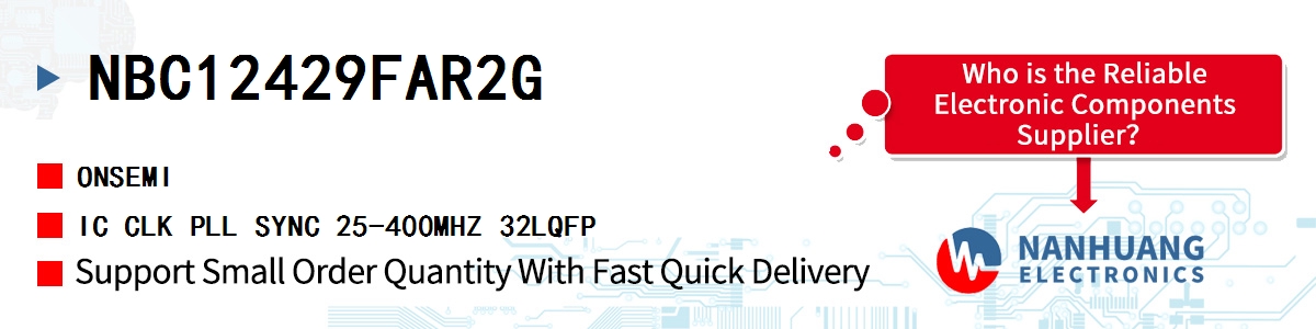 NBC12429FAR2G onsemi IC CLK PLL SYNC 25-400MHZ 32LQFP