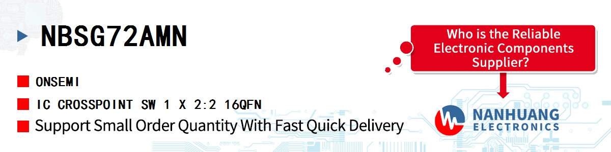 NBSG72AMN onsemi IC CROSSPOINT SW 1 X 2:2 16QFN