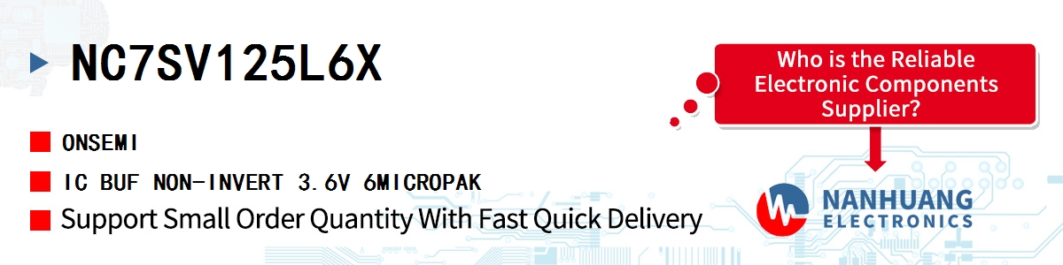 NC7SV125L6X onsemi IC BUF NON-INVERT 3.6V 6MICROPAK