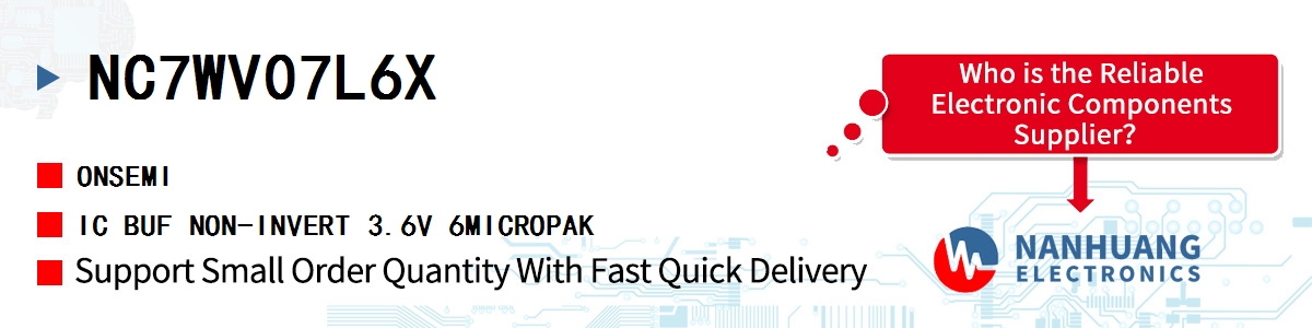 NC7WV07L6X onsemi IC BUF NON-INVERT 3.6V 6MICROPAK