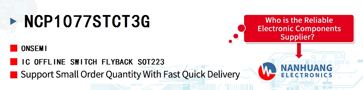 NCP1077STCT3G onsemi IC OFFLINE SWITCH FLYBACK SOT223