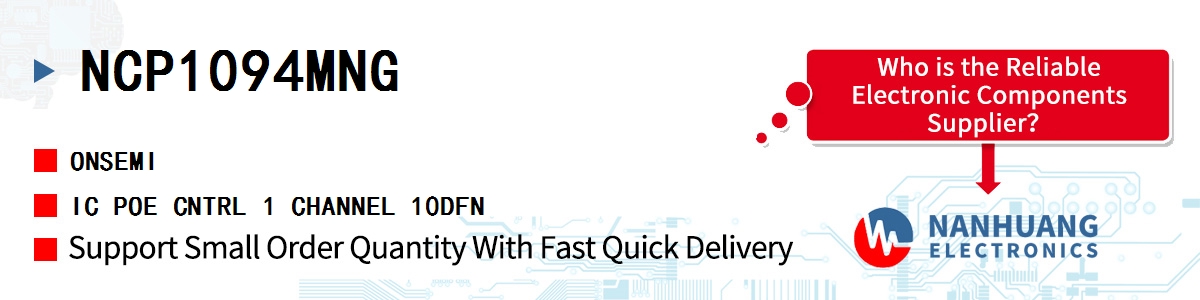 NCP1094MNG onsemi IC POE CNTRL 1 CHANNEL 10DFN