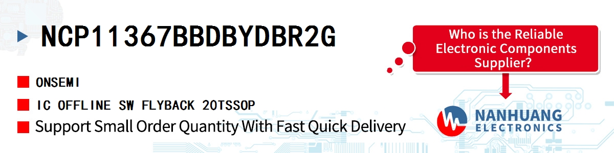 NCP11367BBDBYDBR2G onsemi IC OFFLINE SW FLYBACK 20TSSOP
