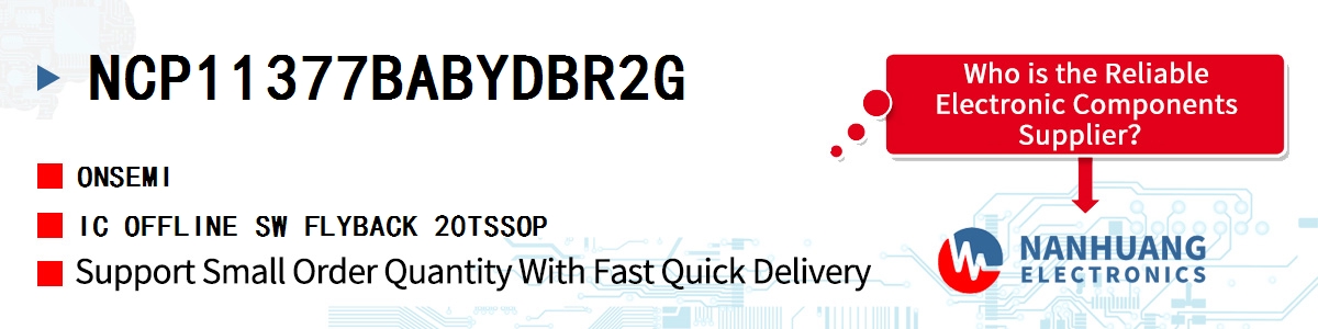 NCP11377BABYDBR2G onsemi IC OFFLINE SW FLYBACK 20TSSOP
