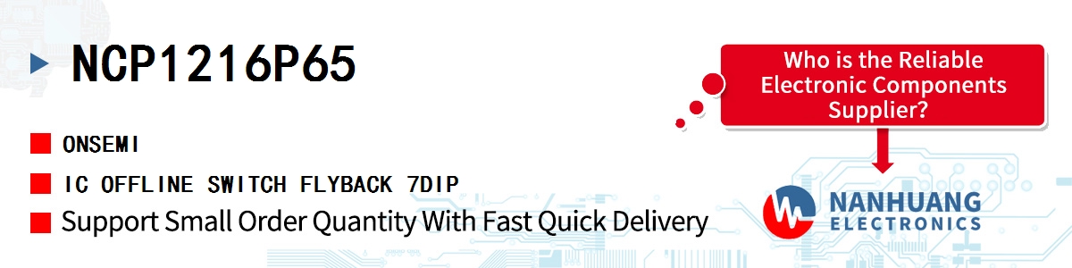 NCP1216P65 onsemi IC OFFLINE SWITCH FLYBACK 7DIP