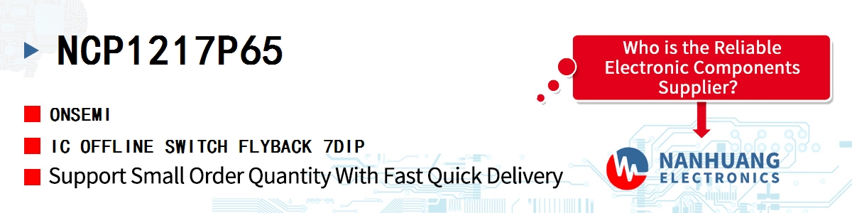 NCP1217P65 onsemi IC OFFLINE SWITCH FLYBACK 7DIP