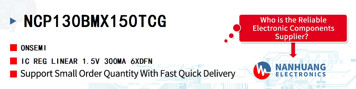 NCP130BMX150TCG onsemi IC REG LINEAR 1.5V 300MA 6XDFN
