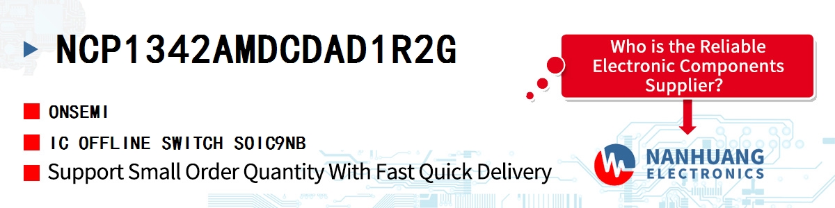 NCP1342AMDCDAD1R2G onsemi IC OFFLINE SWITCH SOIC9NB