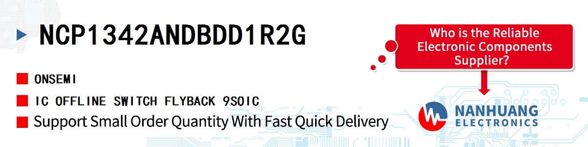 NCP1342ANDBDD1R2G onsemi IC OFFLINE SWITCH FLYBACK 9SOIC
