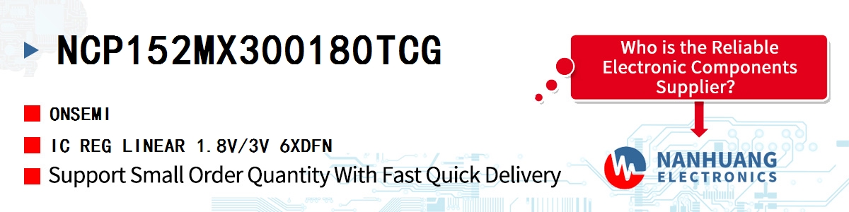 NCP152MX300180TCG onsemi IC REG LINEAR 1.8V/3V 6XDFN