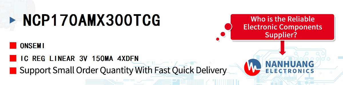 NCP170AMX300TCG onsemi IC REG LINEAR 3V 150MA 4XDFN
