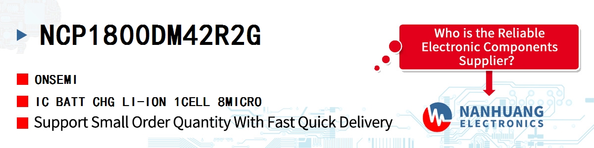 NCP1800DM42R2G onsemi IC BATT CHG LI-ION 1CELL 8MICRO