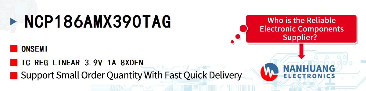 NCP186AMX390TAG onsemi IC REG LINEAR 3.9V 1A 8XDFN