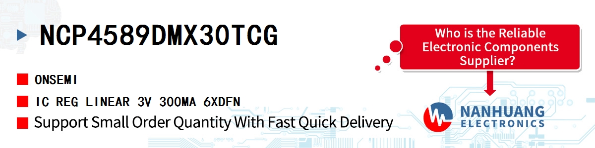 NCP4589DMX30TCG onsemi IC REG LINEAR 3V 300MA 6XDFN