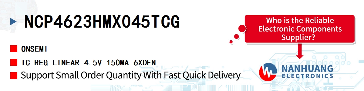 NCP4623HMX045TCG onsemi IC REG LINEAR 4.5V 150MA 6XDFN
