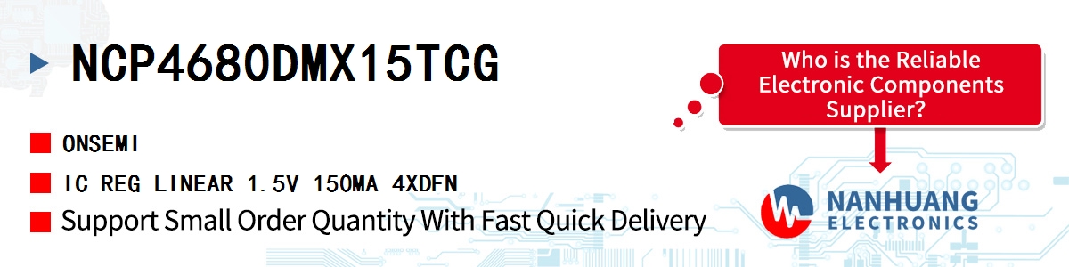 NCP4680DMX15TCG onsemi IC REG LINEAR 1.5V 150MA 4XDFN