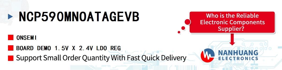 NCP590MNOATAGEVB onsemi BOARD DEMO 1.5V X 2.4V LDO REG