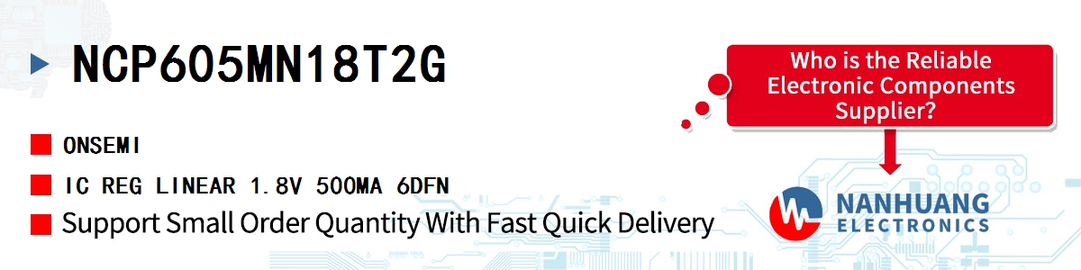 NCP605MN18T2G onsemi IC REG LINEAR 1.8V 500MA 6DFN