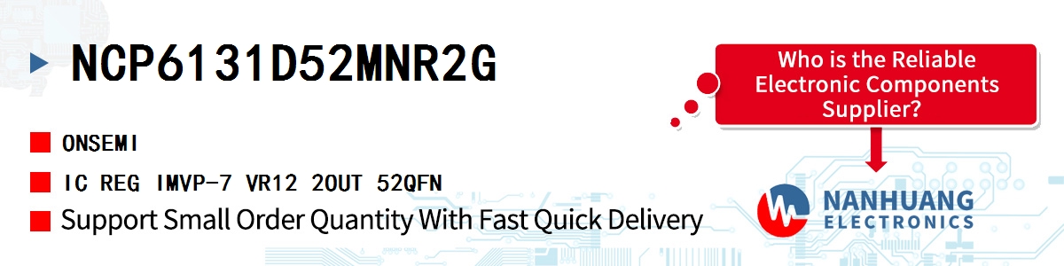 NCP6131D52MNR2G onsemi IC REG IMVP-7 VR12 2OUT 52QFN