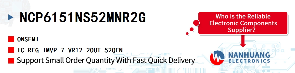NCP6151NS52MNR2G onsemi IC REG IMVP-7 VR12 2OUT 52QFN