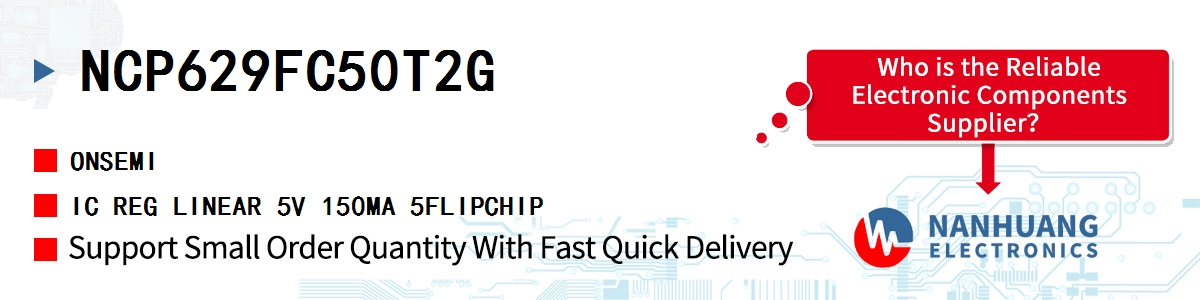 NCP629FC50T2G onsemi IC REG LINEAR 5V 150MA 5FLIPCHIP