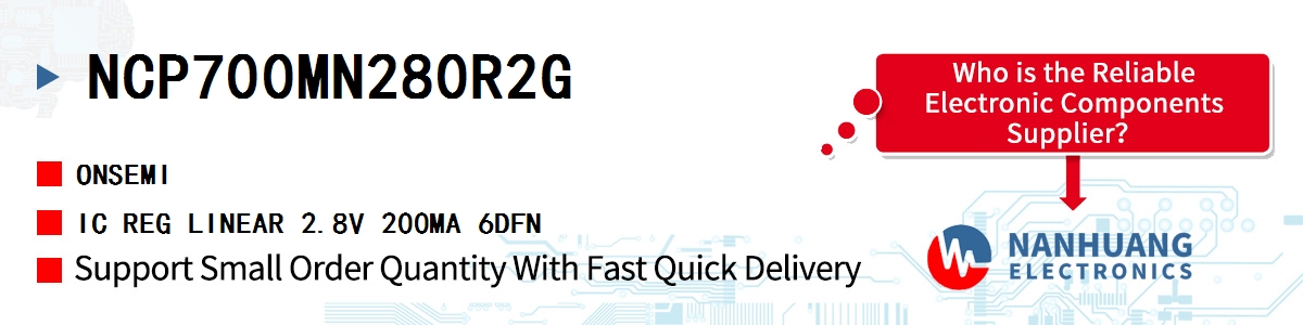 NCP700MN280R2G onsemi IC REG LINEAR 2.8V 200MA 6DFN