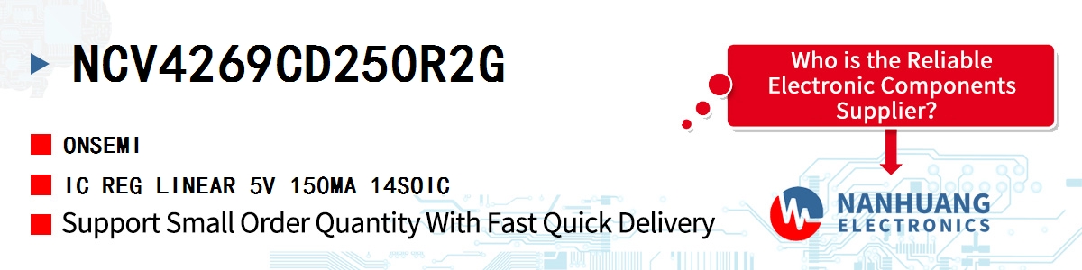 NCV4269CD250R2G onsemi IC REG LINEAR 5V 150MA 14SOIC