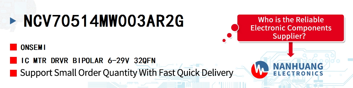 NCV70514MW003AR2G onsemi IC MTR DRVR BIPOLAR 6-29V 32QFN