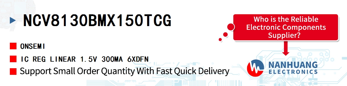NCV8130BMX150TCG onsemi IC REG LINEAR 1.5V 300MA 6XDFN