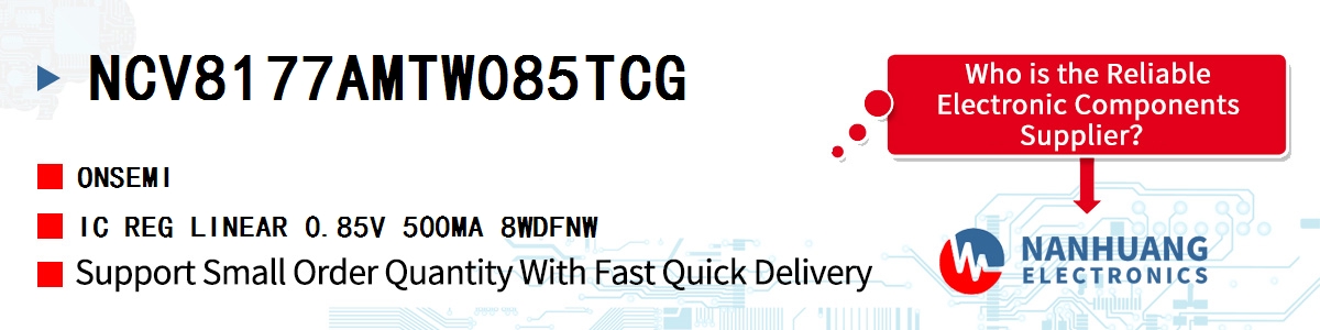 NCV8177AMTW085TCG onsemi IC REG LINEAR 0.85V 500MA 8WDFNW
