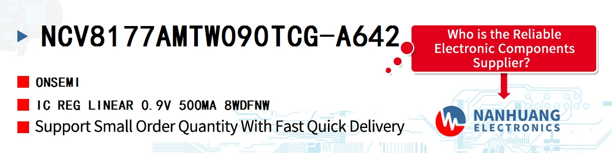 NCV8177AMTW090TCG-A642 onsemi IC REG LINEAR 0.9V 500MA 8WDFNW