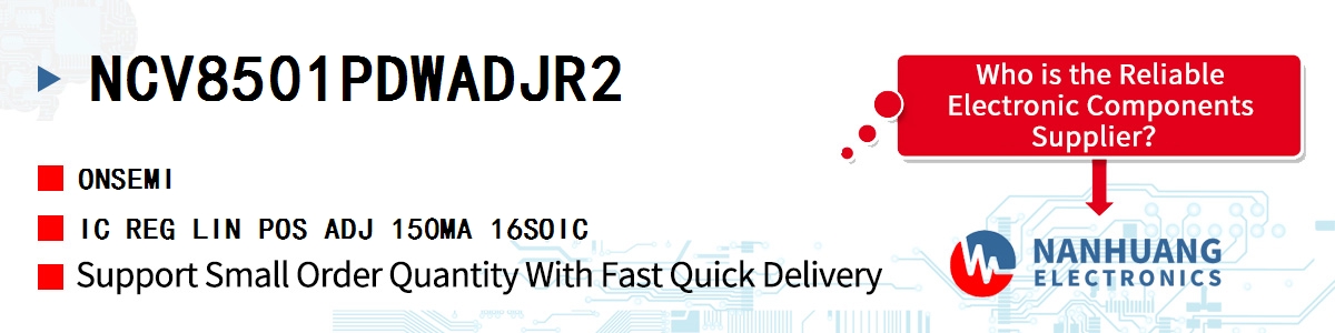 NCV8501PDWADJR2 onsemi IC REG LIN POS ADJ 150MA 16SOIC