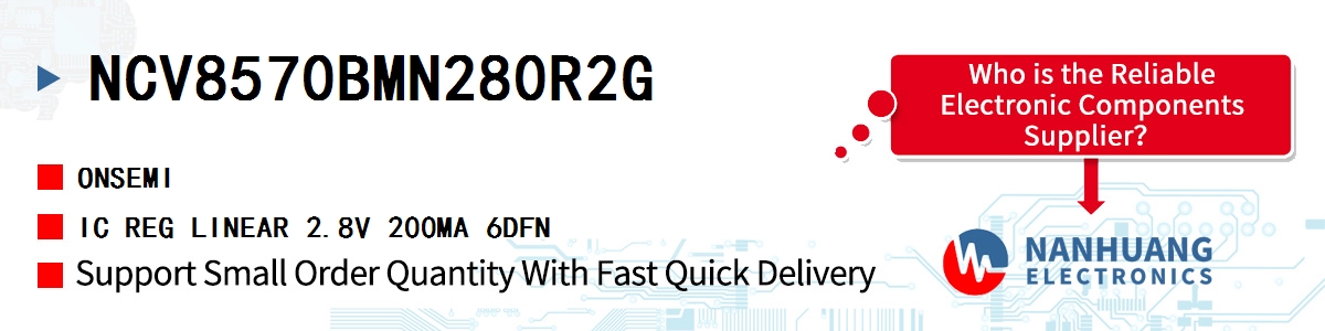 NCV8570BMN280R2G onsemi IC REG LINEAR 2.8V 200MA 6DFN