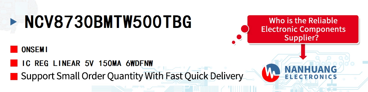 NCV8730BMTW500TBG onsemi IC REG LINEAR 5V 150MA 6WDFNW