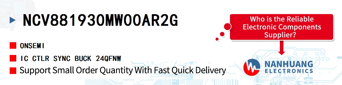 NCV881930MW00AR2G onsemi IC CTLR SYNC BUCK 24QFNW