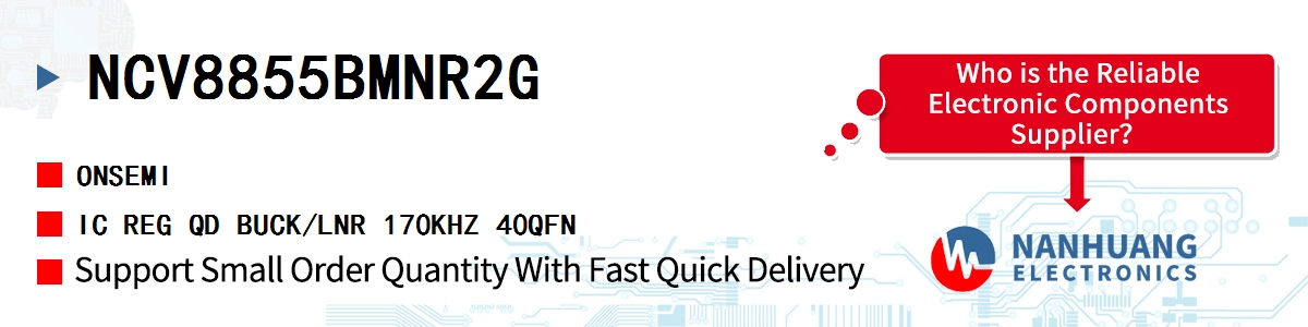 NCV8855BMNR2G onsemi IC REG QD BUCK/LNR 170KHZ 40QFN