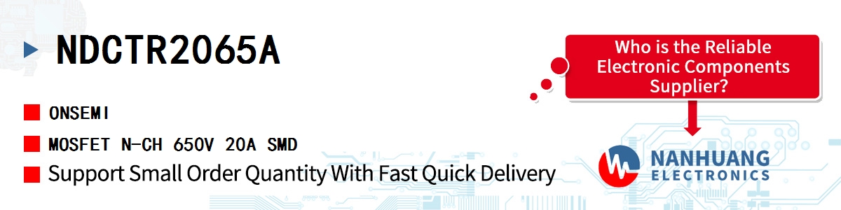 NDCTR2065A onsemi MOSFET N-CH 650V 20A SMD