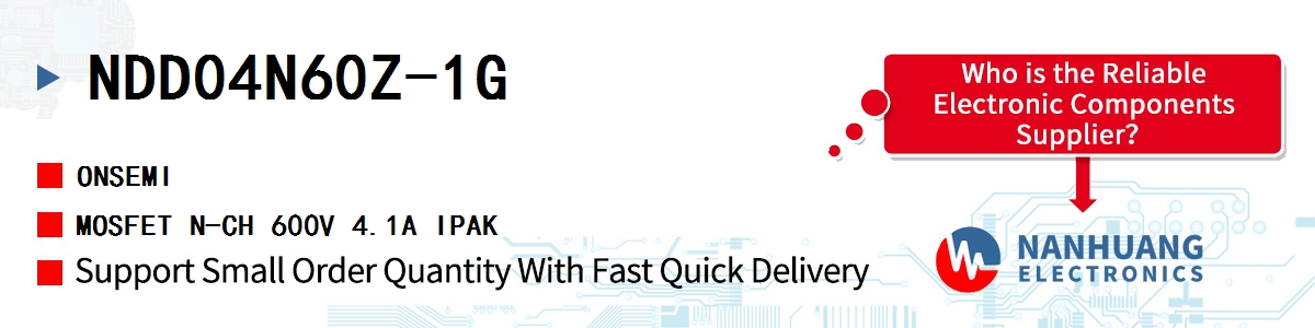 NDD04N60Z-1G onsemi MOSFET N-CH 600V 4.1A IPAK