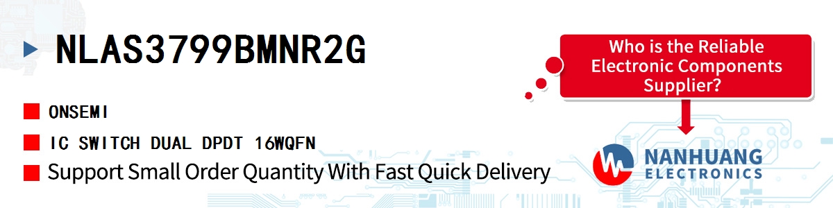 NLAS3799BMNR2G onsemi IC SWITCH DUAL DPDT 16WQFN
