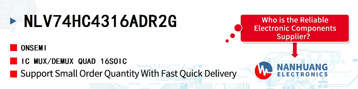 NLV74HC4316ADR2G onsemi IC MUX/DEMUX QUAD 16SOIC