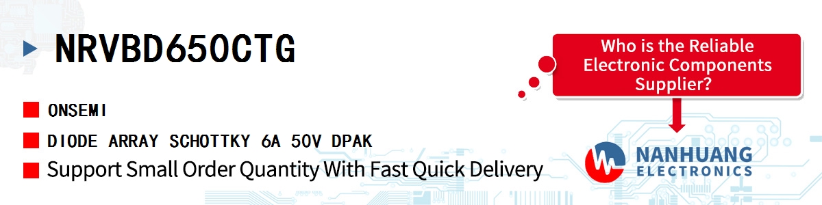 NRVBD650CTG onsemi DIODE ARRAY SCHOTTKY 6A 50V DPAK