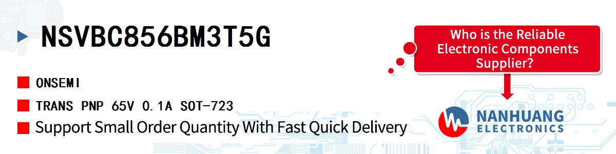 NSVBC856BM3T5G onsemi TRANS PNP 65V 0.1A SOT-723