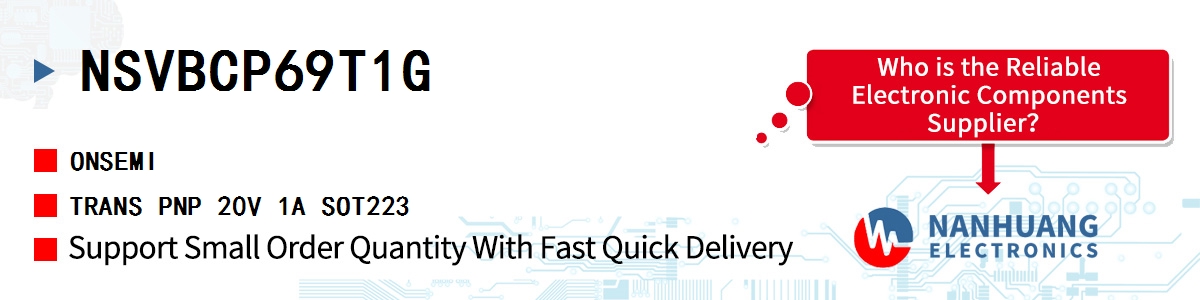 NSVBCP69T1G onsemi TRANS PNP 20V 1A SOT223