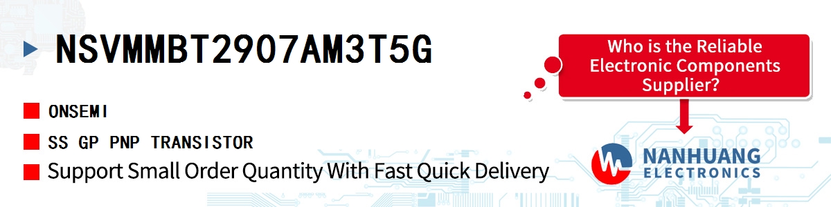NSVMMBT2907AM3T5G onsemi SS GP PNP TRANSISTOR