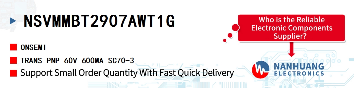 NSVMMBT2907AWT1G onsemi TRANS PNP 60V 600MA SC70-3